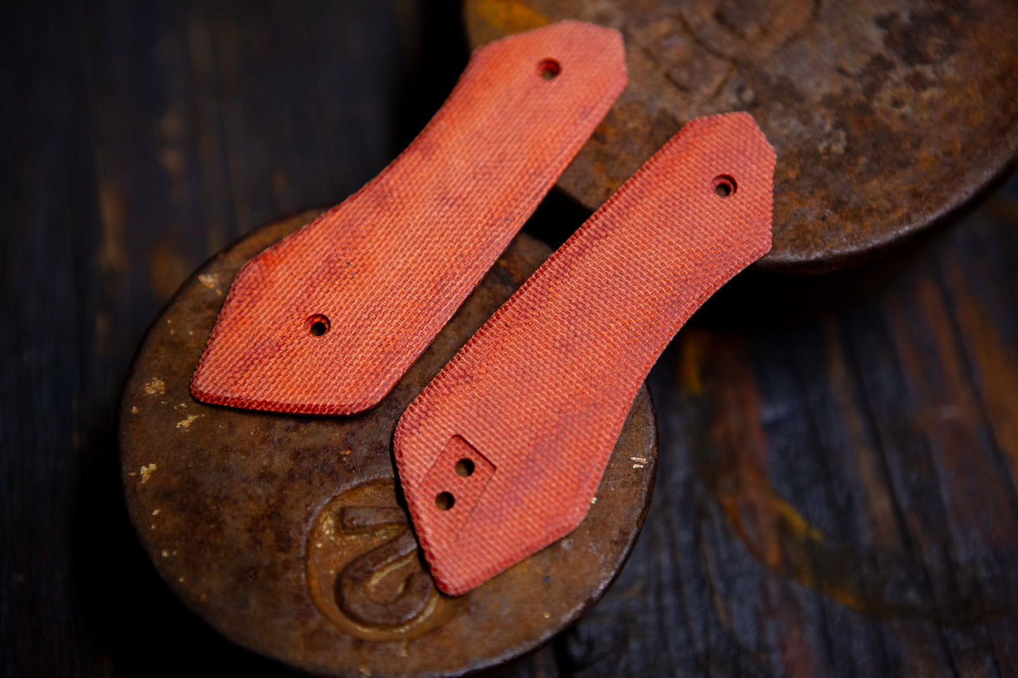 DeVille Fire Micarta Scales
